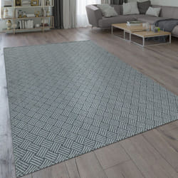 Paco Home - Tapis Moderne Tissage à Plat Motif Tissé Motif Tresse Design Géométrique Gris 240x320 cm