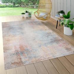Tapis Intérieur & Extérieur Poils Ras Pour Balcon Terrasse Aspect Usé Coloré [80x150 cm]