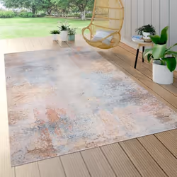 Tapis Intérieur & Extérieur Poils Ras Pour Balcon Terrasse Aspect Usé Coloré [120x170 cm]