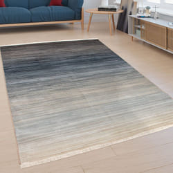 Paco Home - Tapis De Créateur, Tapis à Poils Ras Pour Salon, Avec Dégradé de Couleurs, Bleu 80x150 cm