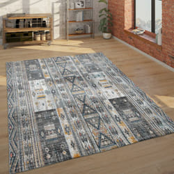 Paco Home - Tapis, Tapis à Poils Ras Pour Salon, Design Ethnique, Effet 3D, Beige 120x170 cm