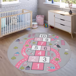 Deux classiques en un;: gais et ludiques, ces merveilleux tapis apportent dans la chambre d'enfant une superbe association de ...