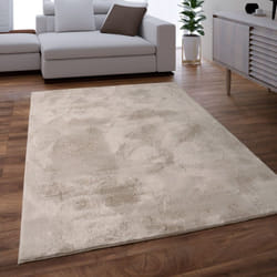 Paco Home - Tapis Salon Adulte Poil Long Shaggy Lavable En Machine Moelleux Pelucheux Beige 140x200 cm