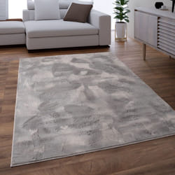 Paco Home - Tapis Salon Adulte Poil Long Shaggy Lavable En Machine Moelleux Pelucheux Gris 60x90 cm