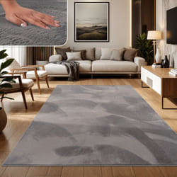 Paco Home - Tapis Salon Adulte Poil Long Shaggy Lavable En Machine Moelleux Pelucheux Gris 200x290 cm