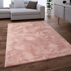 Paco Home - Tapis Salon Adulte Poil Long Shaggy Lavable En Machine Moelleux Pelucheux RosaRose 120x170 cm