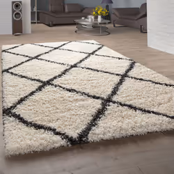 Description générale Un intérieur sobre, mais élégant ! Ces confortables tapis à poils longs de style scandinave classique al ...