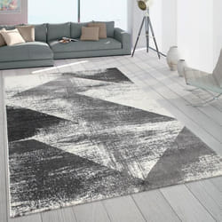 Paco Home Tapis Salon Poils Ras Tapis Vintage Pastel Abstrait Moderne Gris Blanc Cassé 160x230 cm