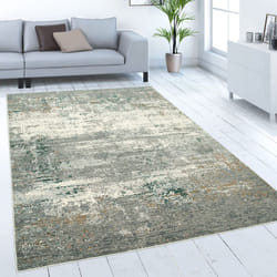Paco Home - Tapis De Salon Poils Ras Tapis Vintage Motif Esthétique Béton Gris Blanc Cassé 120x160 cm