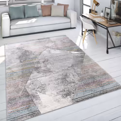 Tout tapis à poils ras de cette collection séduit par son design unique. Des lignes claires modernes et des teintes pastel s’ ...