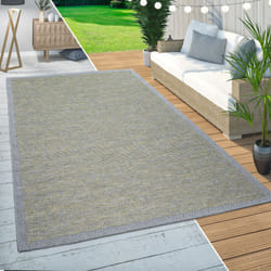Paco Home - Tapis Intérieur & Extérieur Balcon Terrasse Cuisine Design Bordures Moderne Vert 200x350 cm