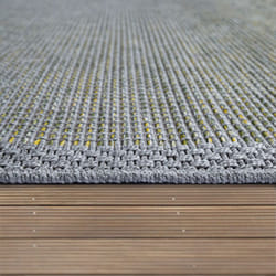 Paco Home - Tapis Intérieur & Extérieur Balcon Terrasse Cuisine Design Bordures Moderne Vert 200 cm rond