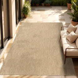 Paco Home - Tapis Intérieur Et Extérieur Balcon Terrasse Tapis Cuisine Monochrome Moucheté 120x160 cm, Naturelle