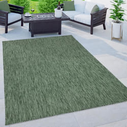 Paco Home Tapis Extérieur Balcon Terrasse Tapis Cuisine Uni Motif Moucheté Vert Vert 200x280 cm