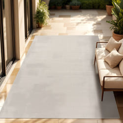 Paco Home - Tapis Intérieur Et Extérieur Balcon Terrasse Tapis Cuisine Monochrome Moucheté 300x400 cm, Ivoire
