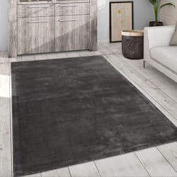 Paco Home - Tapis De Salon Tapis Vintage Poils Ras Fait Main Motif Moderne Monochrome 160x230 cm, Gris