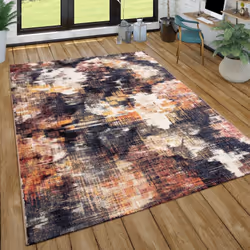 La magie de l’Orient à vos pieds dans votre salon : rustique, quasi archaïque, ce tapis chaleureux se distingue par son charm ...