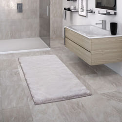 Tapis Salle De Bain Tapis De Bain Antidérapant Moelleux Lavable Monochrome 60x100 cm, Gris - Paco Home