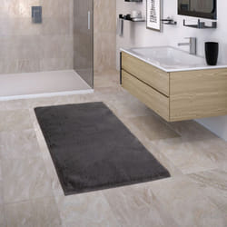 Tapis Salle De Bain Tapis De Bain Antidérapant Moelleux Lavable Monochrome 60x100 cm, Anthracite - Paco Home