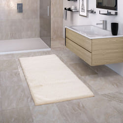 Tapis Salle De Bain Tapis De Bain Antidérapant Moelleux Lavable Monochrome 60x100 cm, Crème - Paco Home