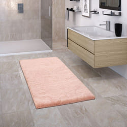 Paco Home - Tapis Salle De Bain Tapis De Bain Antidérapant Moelleux Lavable Monochrome 80x150 cm, Pink