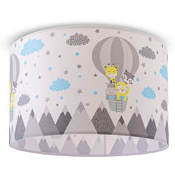 Paco Home - Plafonnier Chambre Enfant Suspension Chambre Bébé Pompier Rue Police E27 Design 6 (Ø45,5 cm), Plafonnier - Blanc
