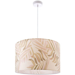 Paco Home - Plafonnier Salon Lampe Table à Manger Suspension Fleurs Palmiers Déco E27 Lampe à suspension - Blanc, Design 2 (Ø45,5 cm)