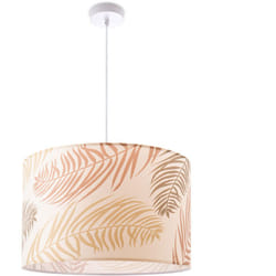Paco Home Plafonnier Salon Lampe Table À Manger Suspension Fleurs Palmiers Déco E27 Lampe à suspension - Blanc, Design 1 (Ø45,5 cm)