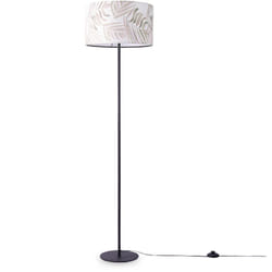 Paco Home - Lampadaire Salon Chambre à Coucher E27 Jungle Motif Palmiers Nature Vert (Ø38cm), Lampadaire - Noir