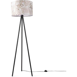 Paco Home Lampadaire Salon Chambre À Coucher E27 Jungle Motif Palmiers Nature Vert (Ø455cm), Lampadaire - Noir