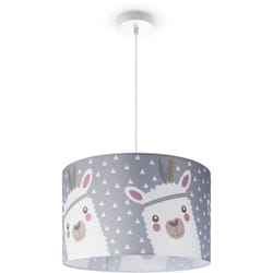 Paco Home Plafonnier Chambre Enfant Suspension Chambre Bébé Pompier Rue Police E27 Lampe à suspension - Blanc, Design 8 (Ø45,5 cm)