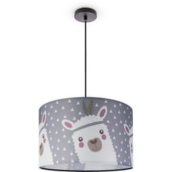 Paco Home Plafonnier Chambre Enfant Suspension Chambre Bébé Pompier Rue Police E27 Lampe à suspension - Noir, Design 8 (Ø45,5 cm)