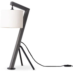 Paco Home Lampadaire Lampe À Poser Salon Abat-Jour Lampe De Lecture Chevet Potence Lampe de table - Noir, Blanc (Ø16cm)