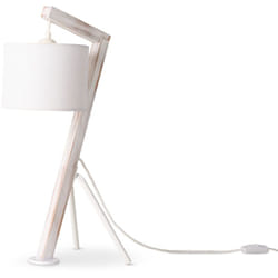 Paco Home - Lampadaire Lampe à Poser Salon Abat-Jour Lampe De Lecture Chevet Potence Lampe de table - Blanc, Blanc (Ø16cm)
