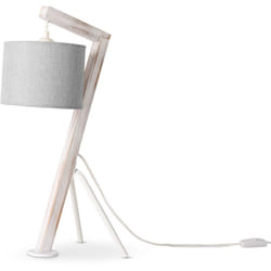 Paco Home - Lampadaire Lampe à Poser Salon Abat-Jour Lampe De Lecture Chevet Potence Lampe de table - Blanc, Gris (Ø16cm)