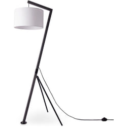 Paco Home - Lampadaire Lampe à Poser Salon Abat-Jour Lampe De Lecture Chevet Potence Lampadaire - Noir, Blanc (Ø38cm)