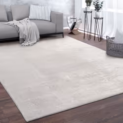 Paco Home Tapis De Salon Poils Ras Lavable Monochrome Style Moderne Argent 160 cm rond
