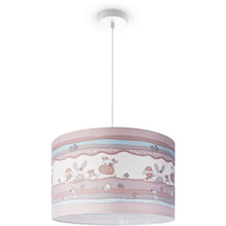 Paco Home - Plafonnier Chambre Enfant Suspension Chambre Bébé Pompier Rue Police E27 Lampe à suspension - Blanc, Design 3 (Ø45,5 cm)