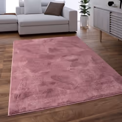 Paco Home Tapis Salon Adulte Poil Long Shaggy Lavable En Machine Moelleux Pelucheux Rose 200x290 cm