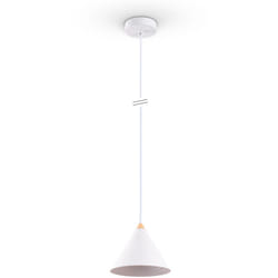 Paco Home - Lampe Suspension Table à Manger Cuisine Vintage Métal E27 Ø15,5cm, Blanc Bois