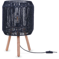 Paco Home - Lampe à Poser Lampe Bureau Lampe Chevet Lampe Lecture Abat-Jour Boho E27 Noir, Type 5