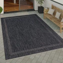 Paco Home - Tapis Exterieur Terrasse Balcon Tapis Cuisine Moderne Motif Geometrique Motif Abstrait Anthracite, 240x340 cm