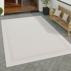 Paco Home - Tapis Exterieur Terrasse Balcon Tapis Cuisine Moderne Motif Geometrique Motif Abstrait 80x150 cm, Blanc