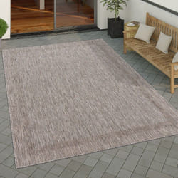 Paco Home - Tapis Exterieur Terrasse Balcon Tapis Cuisine Moderne Motif Geometrique Motif Abstrait 80x150 cm, Naturelle