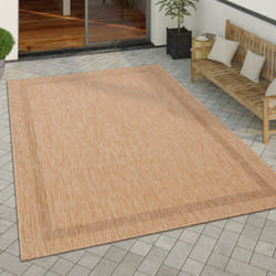 Paco Home - Tapis Exterieur Terrasse Balcon Tapis Cuisine Moderne Motif Geometrique Motif Abstrait 80x250 cm, Beige