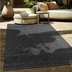 Paco Home - Tapis Intérieur & Extérieur Balcon Terrasse Cuisine Motif Ethnique Boho Moderne 300x400 cm, Anthracite 2