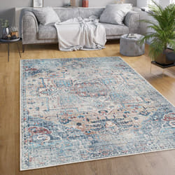 Paco Home Tapis Salon Chambre Adulte Tissage Plat Moderne Oriental Marocain Vintage Lavable 140x200 cm, Multicolore 4