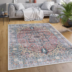Paco Home - Tapis Salon Chambre Adulte Tissage Plat Moderne Oriental Marocain Vintage Lavable 140x200 cm, Multicolore 2