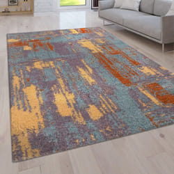 Paco Home - Tapis De Salon Poil Long Shaggy Vintage Motif Abstrait Moderne 230x320 cm, Multicolore 3