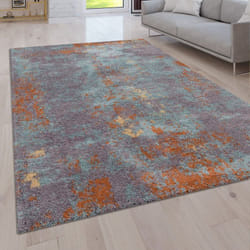 Paco Home - Tapis De Salon Poil Long Shaggy Vintage Motif Abstrait Moderne 160x220 cm, Multicolore 2
